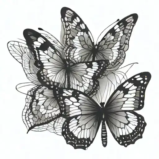 Butterfly One Wing Made Of Pi Simble