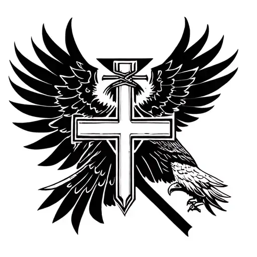 Ornemental Cross With Eagle