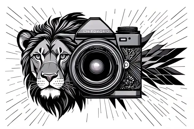 Camera And Lion