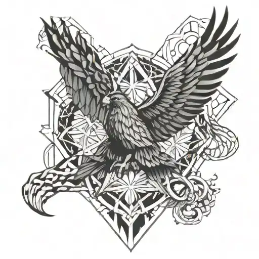 A Mystical Tattoo Design Inspired By Harry Potter With Hidden Animal Motifs Within The Details