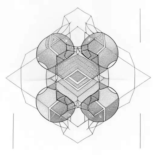 Geometric Armband Hexagons Black Linework Minimalistic