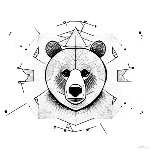 Scarred Bear Defending Cub