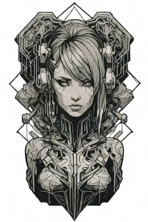 Cyberpunk Beautifull Girl Anime