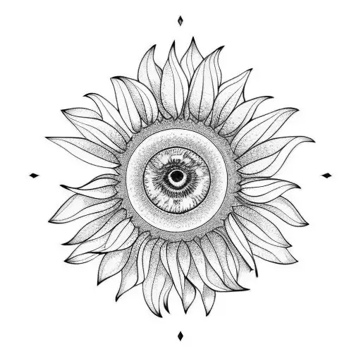 Broken Lightbulb With Sunflower