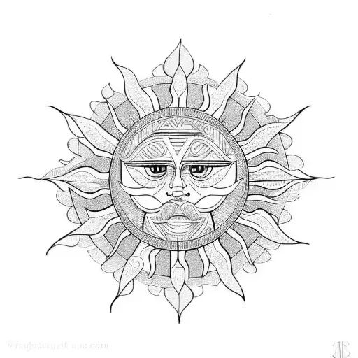 Symmetrical Unique Geometric Sun