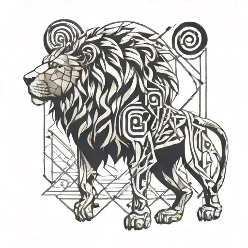 Incorporate Musical Notes And Symbols Into A Majestic Lion Design
