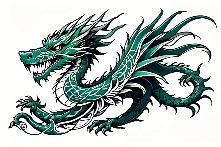 Celtic Irish Japan Dragon