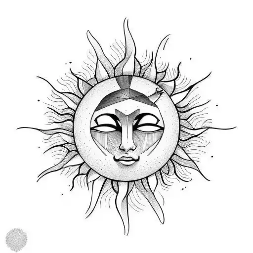 Simple Sun Whitout Face