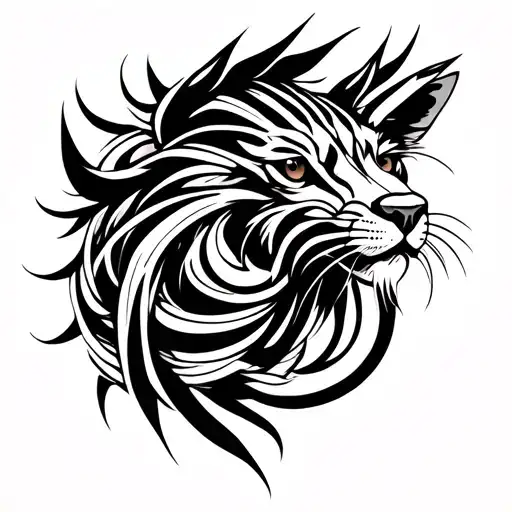 Fantasy Animal Geometric Curvy Lines Coming