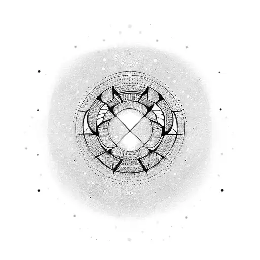 Symbol Circle With Dot Torn