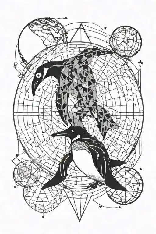 Penguin And Pangea Inspired Globe