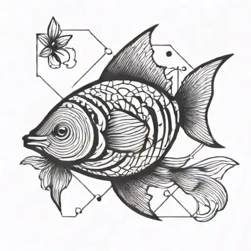 Small Fish And Letter A Inside