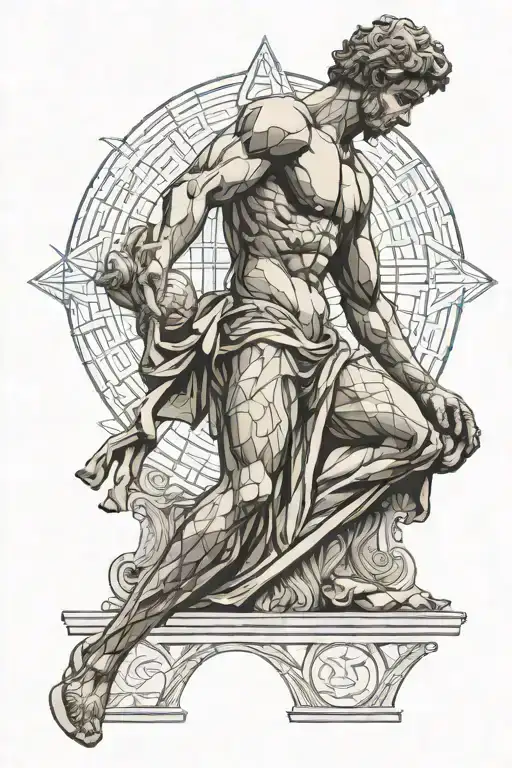 Greek Statue Atlas Holding The World