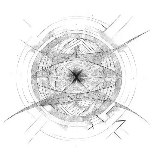 Straigth Line Abstract With Ocean And Space