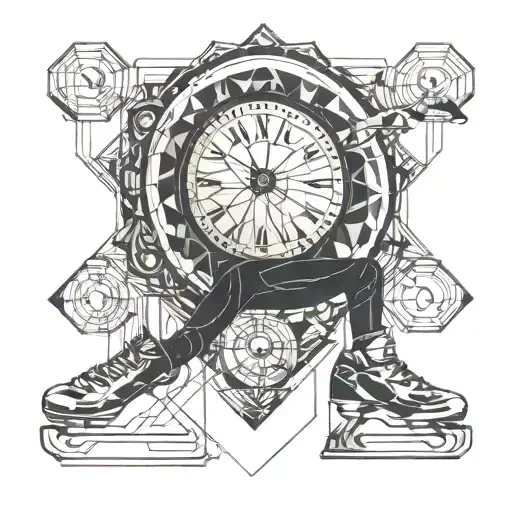 Lines Time Clock Figure Skating