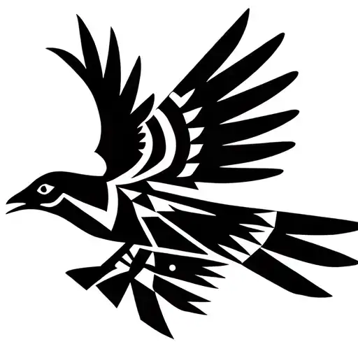 Northwest Native American Thunderbird Flying