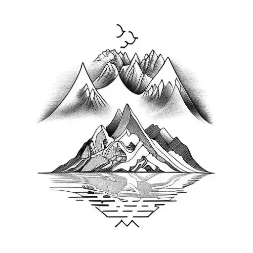 Mountains Dali Water Leaves