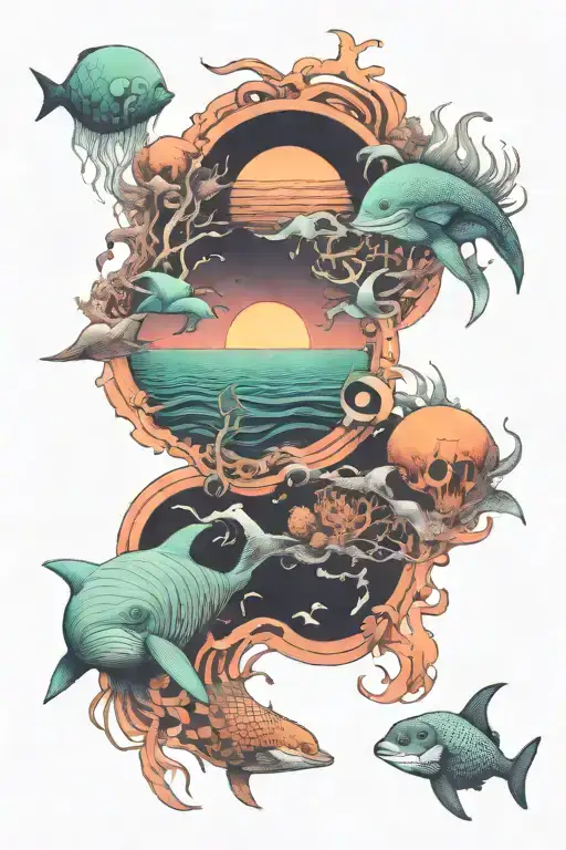 Trippy Ocean Scene Set