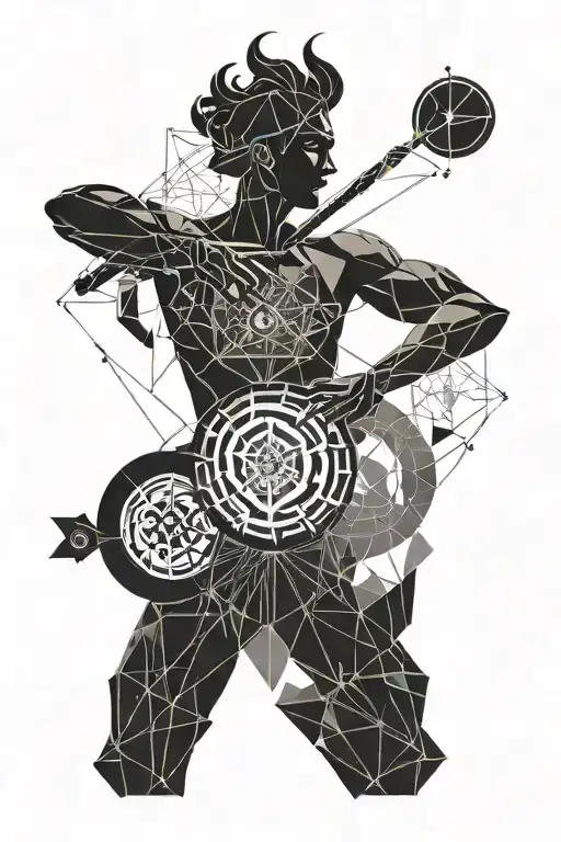 Dark Greek God Control Time And Space Surrounded