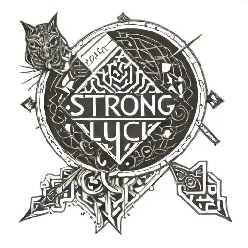 Strong Luck Helps Lettering
