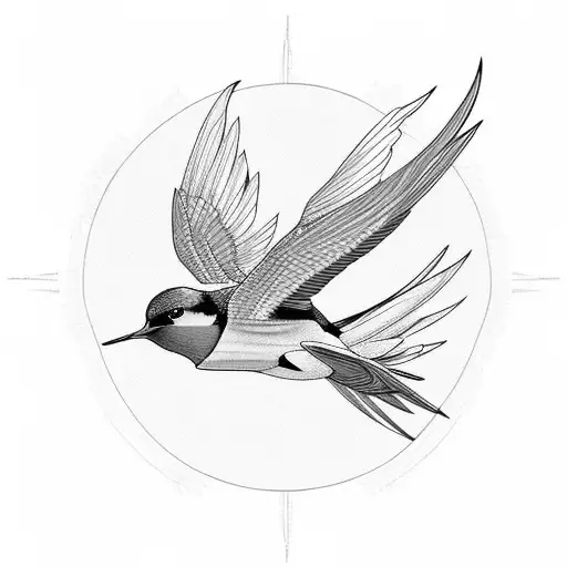 Swallow Bird Traditional Colors