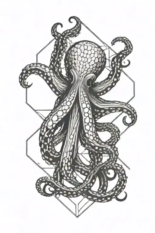 Octopus Tentacles Hexagon Pattern