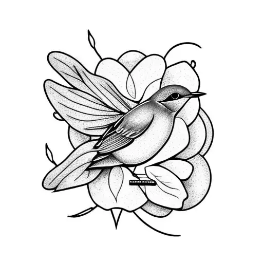 Bluebird On Vine Of Sage Leaves With Horseshoe In Background