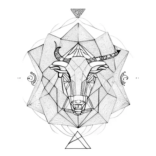 Capricorn Zodiac Geometric Designs