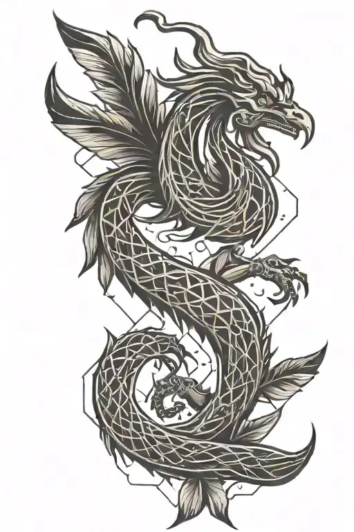 Phonix With Scorpio Zodiac Sign