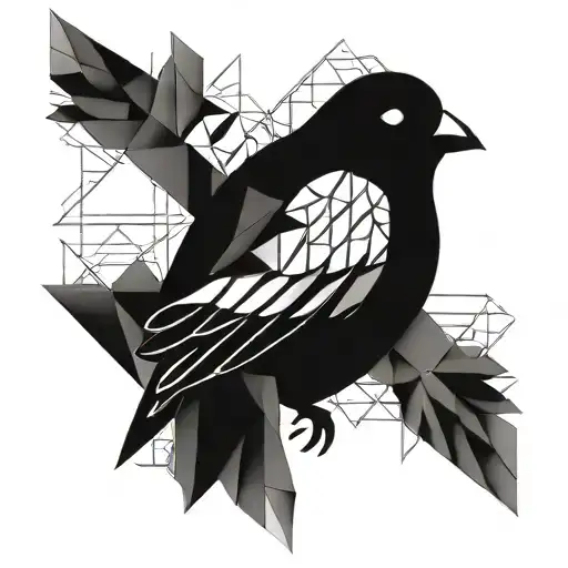 Black And White Love Bird Sitting
