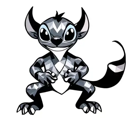 Taz Manian Devil And Disney Stitch