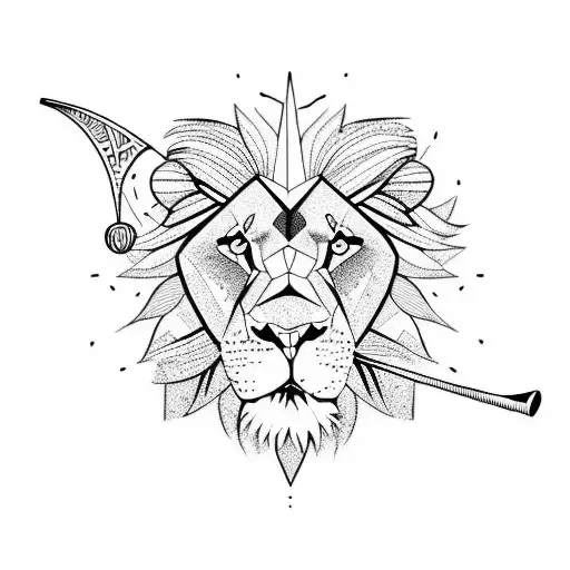 Lion With A Bat