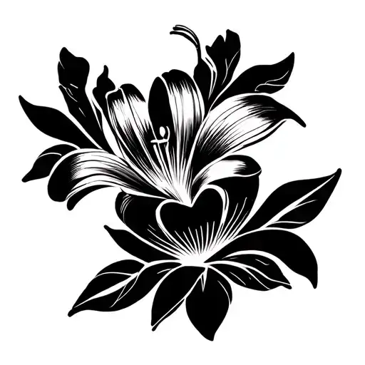 Cat's Paw Heart And Flower Lily