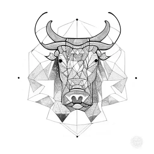 Taurus Bull Face And Galaxy Inside