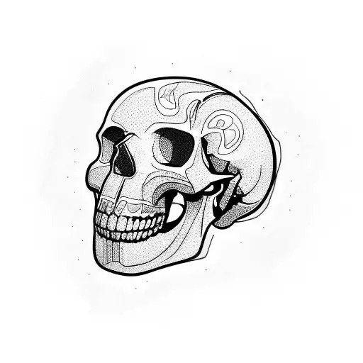 Circuit Traces Skull