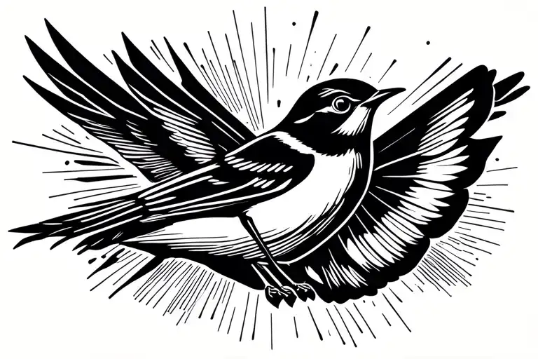 Robin Flying With Mum And Dad Name