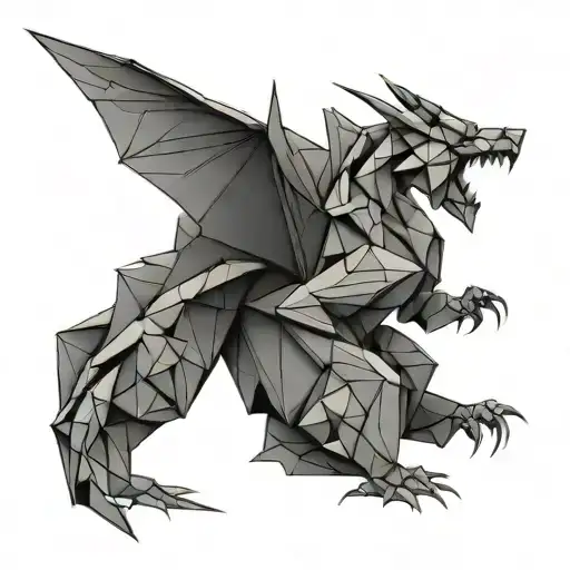 Origami Dragon Being Folded