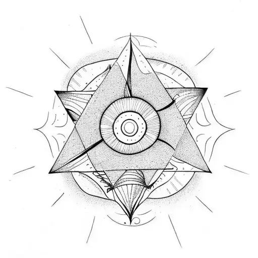 Sun Triangles Stars Planets