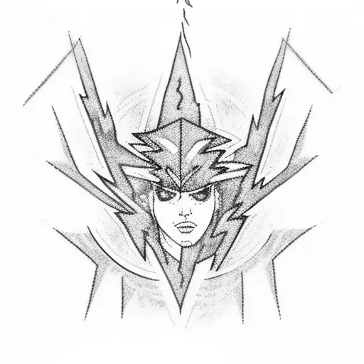 Lightning With Blue Fire On Whole Hand