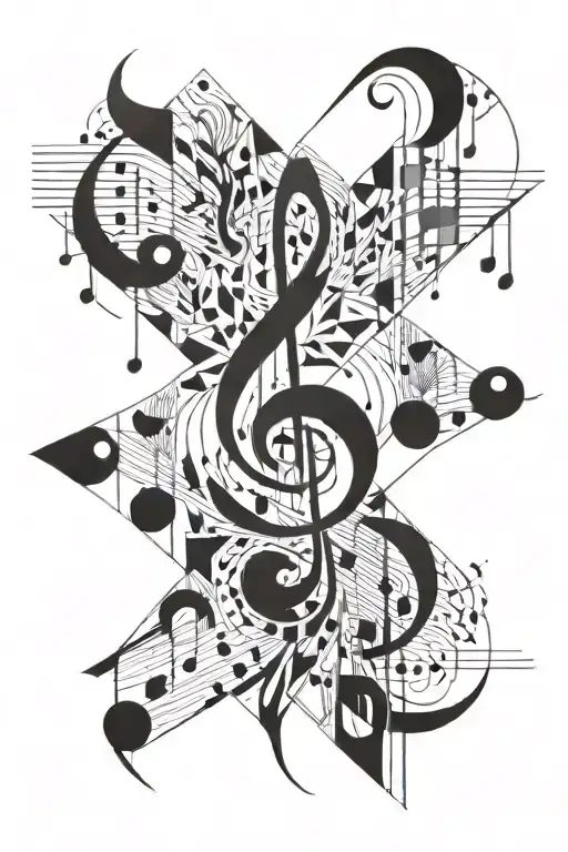 Music Notes Vocalist Mental Health Awareness Divine Geometry