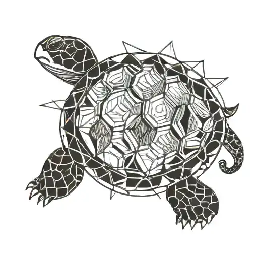 Turtle With Backpack Walking