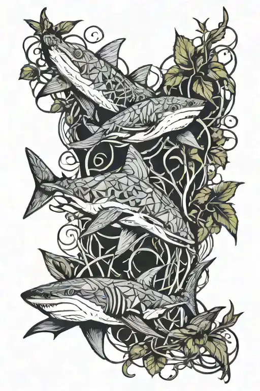 Sharks And Vine Growing