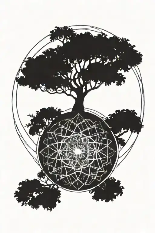 Mandala Tree Of Life Intertwined