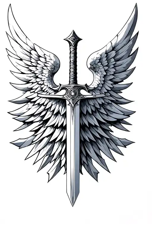 St Michael Archangel Sword With Quis Ut Deus