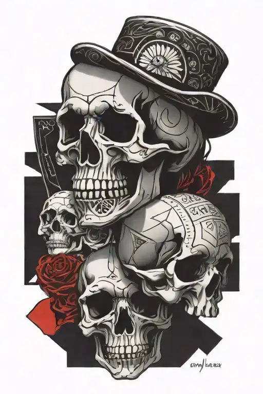 Skull And Gambling Themed