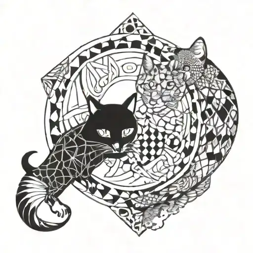 Pisces With Cat Playing