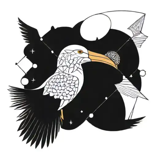 Two Albatross And Space