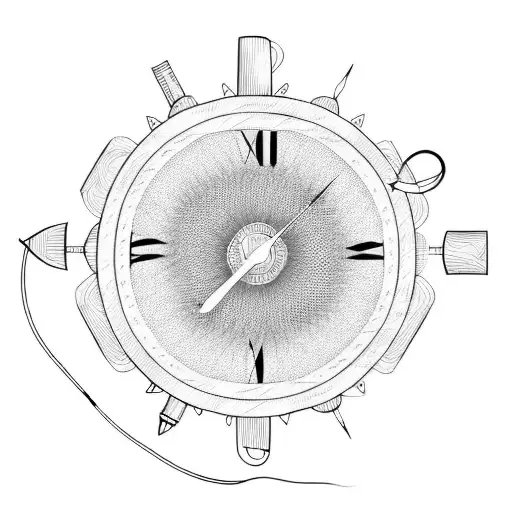 Microphone And Pen Inside A Clock