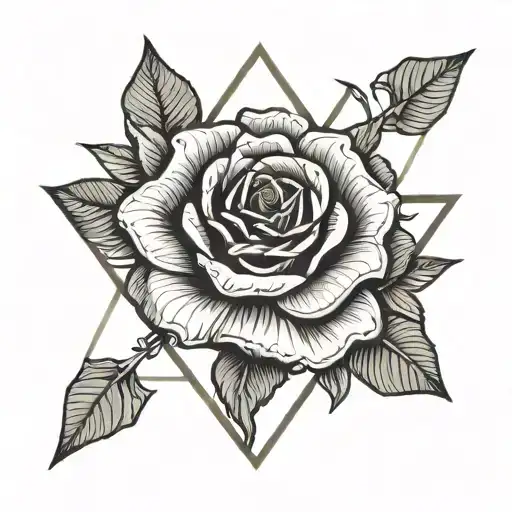 Rose In A Triangle Shape