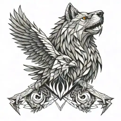Wolf And Eagle